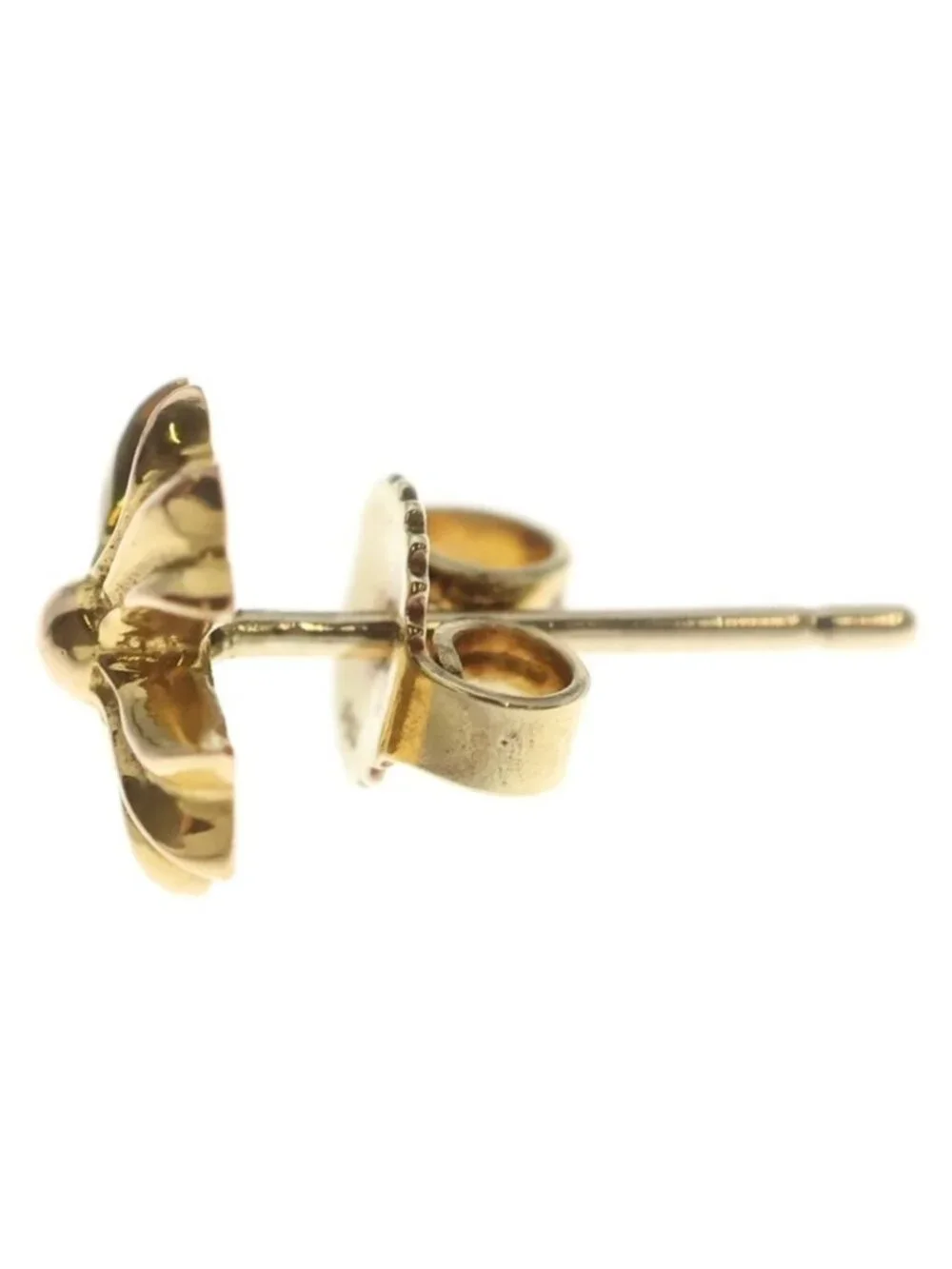 Chrome Hearts 22k No2 CH Pls CH Plus Stud Earrings Gold